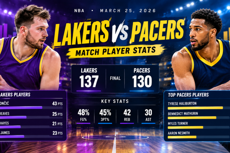 Lakers vs Pacers Match Player Stats: A Complete Guide