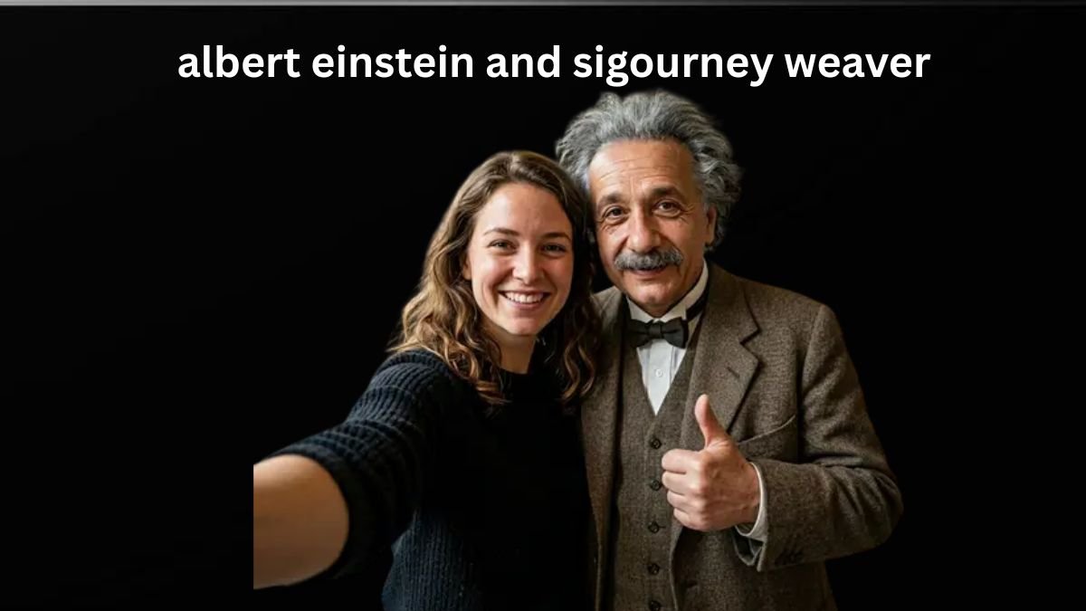 albert einstein and sigourney weaver